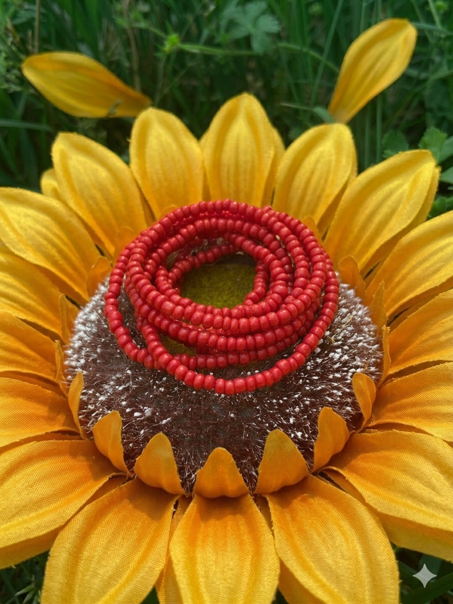 Sacred Fire Goddess Handmade Waist Beads (Red)