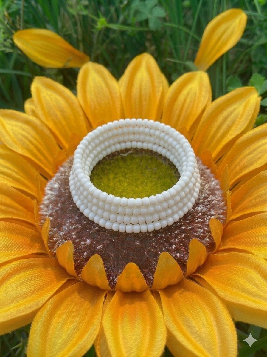 Divine Light Handmade Waist Beads (White)