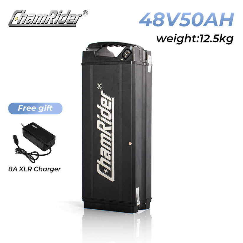 ChamRider 50AH Super Fish Battery - 48V E-bike Battery | DT450/DTS425 Compatible | Polymer cell, 50A BMS