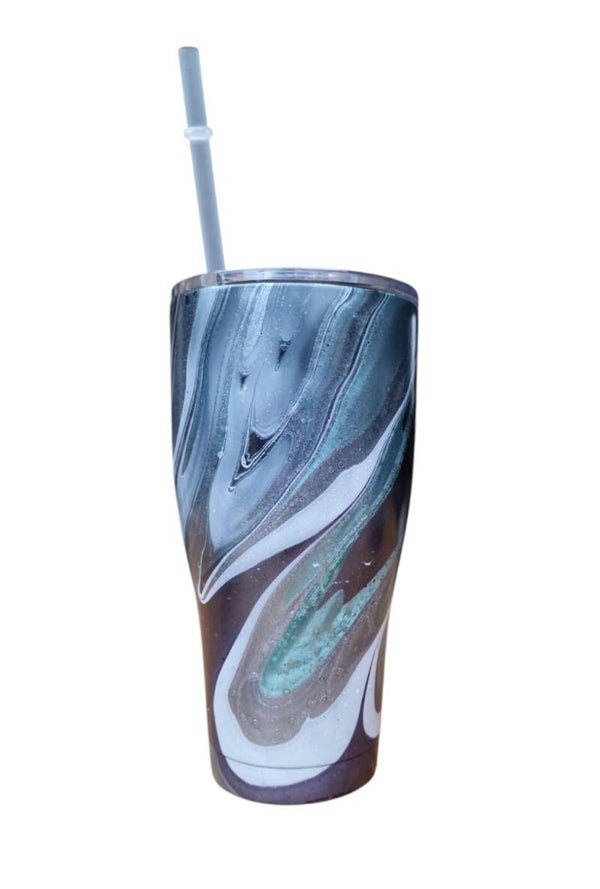 Hydrodip beker - marble green