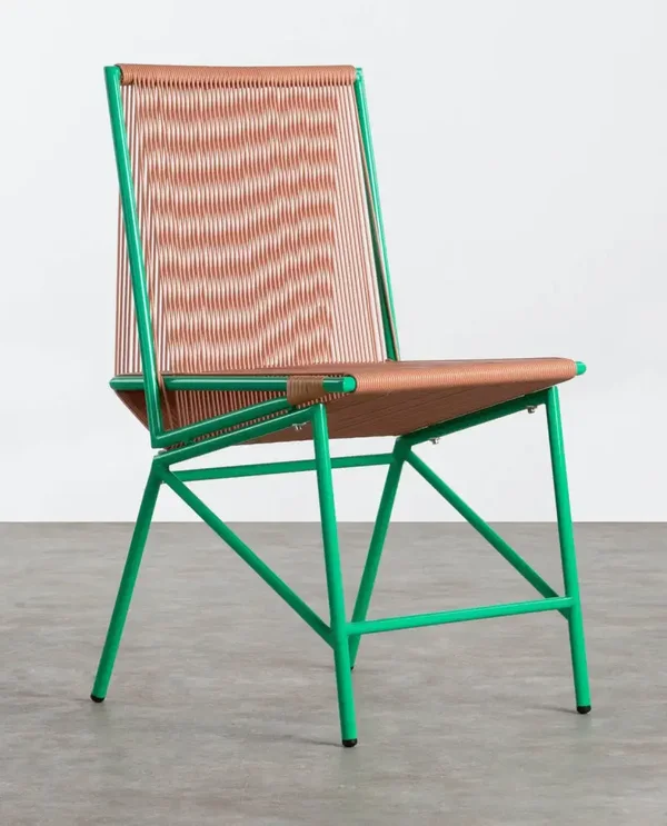 Sedia da Esterno in Rattan Sintetico e Metallo Amur Colors(Colore: Marrone tuscany)