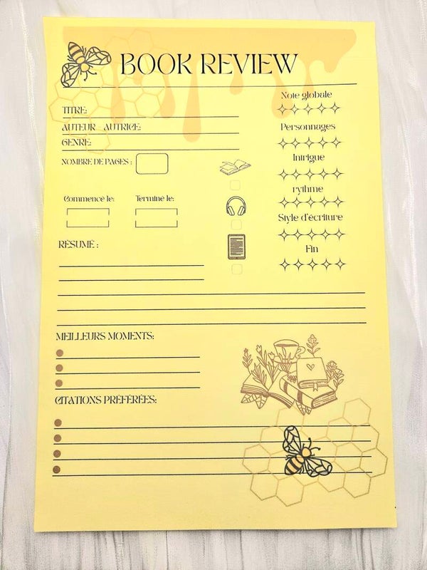 Book Review 25 pages jaune