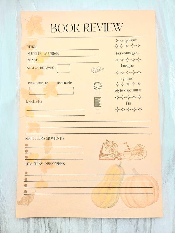 Book Review 25 pages orange