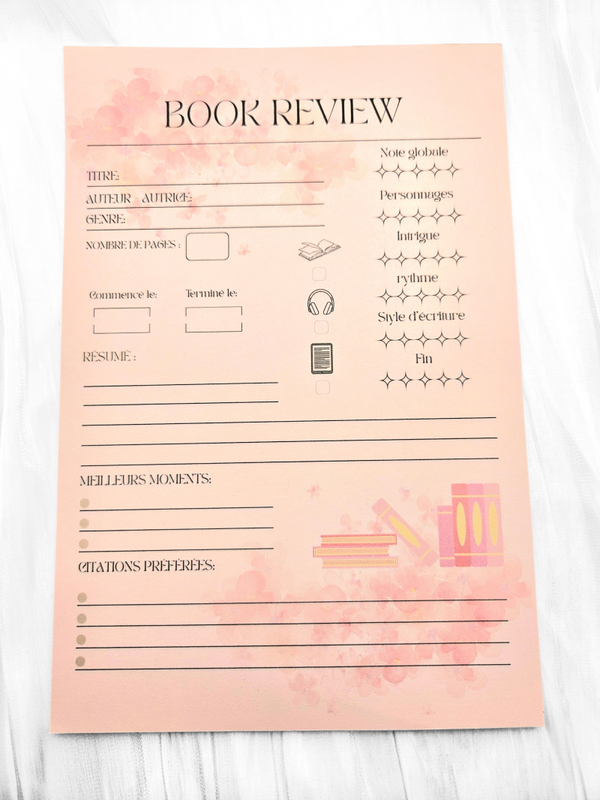 Book Review 24 pages rose