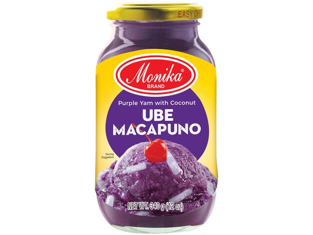 Monika brand Purple Yam Puree with Coconut (Ube / Macapuno) (340g)