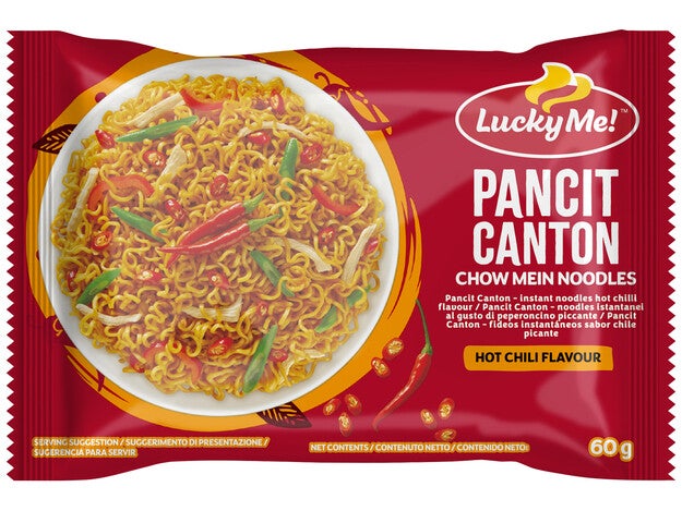 Luck Me Instant Noodles hot Chilli flavor Pancit Canton (60g)