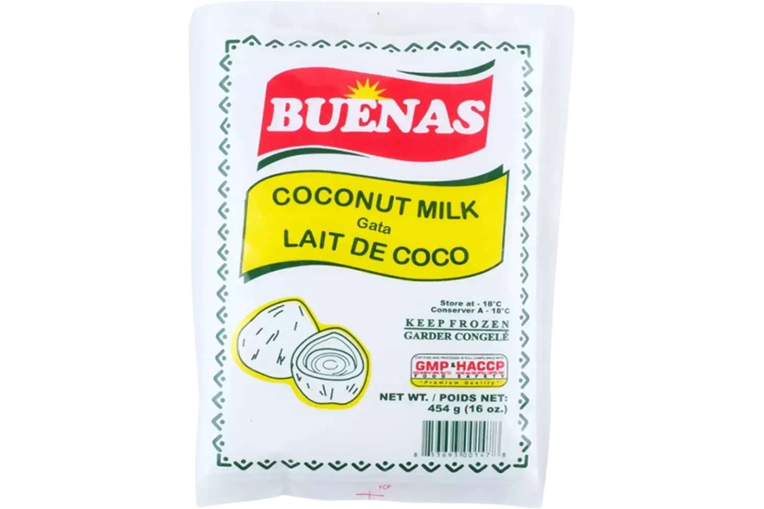 Buenas - Coconut Milk 454g ( Frozen )