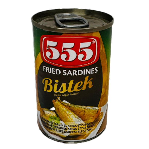 555 Bistek Fried Sardine ( steak style sauce 155g )