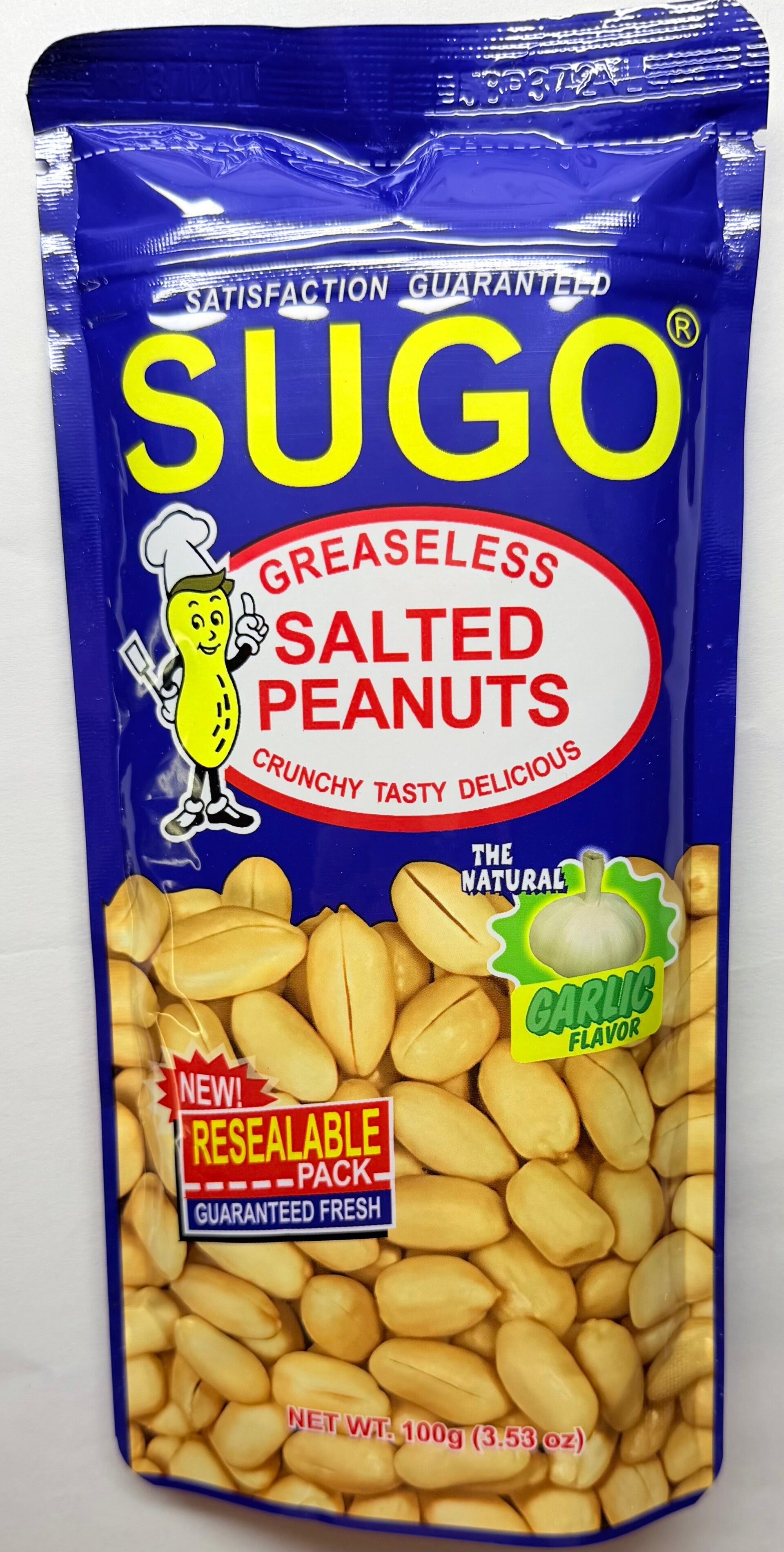 SALTED PEANUTS Greaseless Garlic flavor ( 100g )