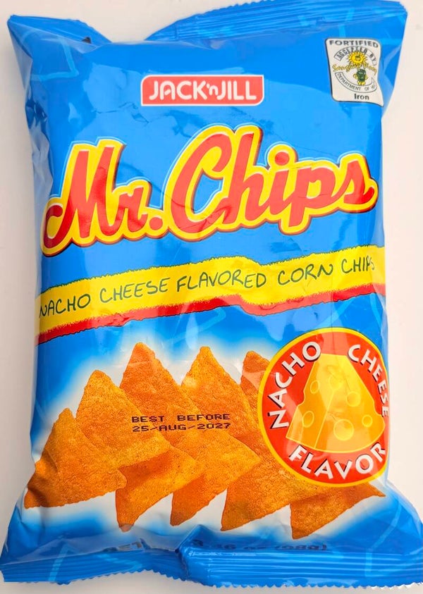 Mr. Chips. Nacho Cheese flavored corn chili