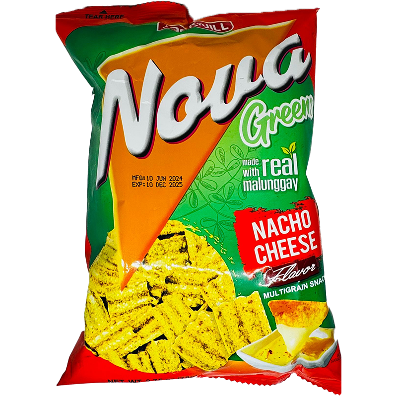Jack 'n Jill Nova green nacho cheese flavor made with real malunggay  (78g)