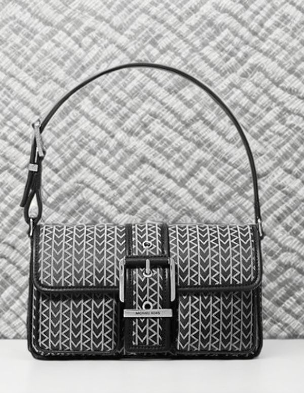 Michael Kors Colby in Black & Silver Medium shoulderbag