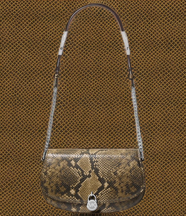 Michael Kors 'Mila' Medium Snake Embossed Messenger Bag