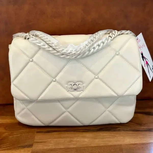 Gilda Paris White/Silver Quilted Crossboday