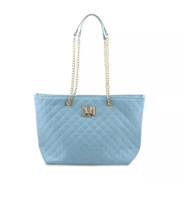 Badgley Mischka Light Blue Tote w/ Gold Hardware