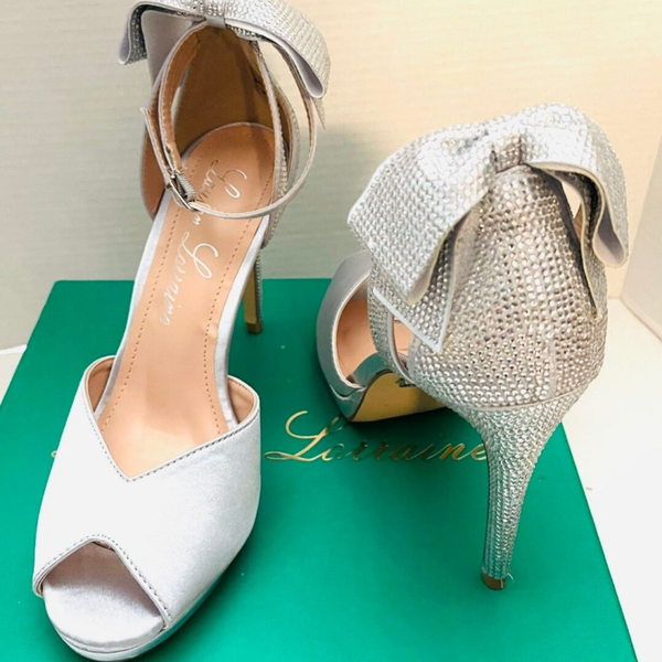 Lauren Lorraine 'FLING' Ankle Strap Peep Toe Heel