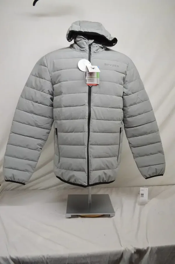 Spyder Gray Packable Puffer Jacket Size Large