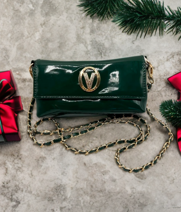 Valentino Orlandi Patent Leather Crossbody