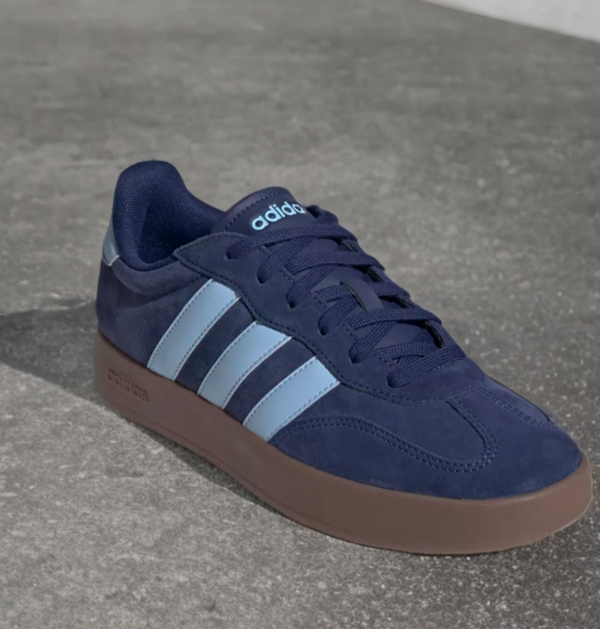 Adidas Barreda in 2 toned Blue Suede w/ Gum bottom