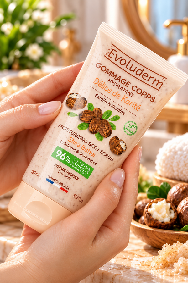 Gommage Corps Hydratant Délice de Karité - 150ml - 96% d'Ingrédients d'Origine Naturelle