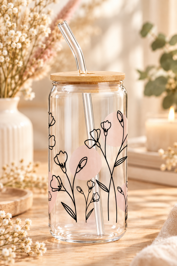 verre fleur