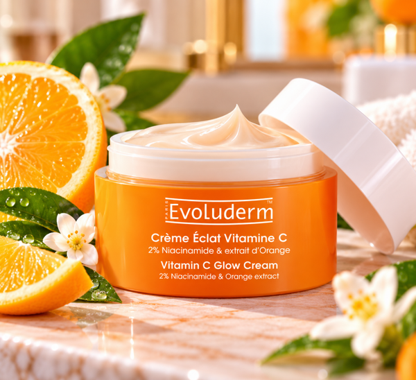 Crème Eclat Visage Vitamine C - 50ml -96% d'Ingrédients d'Origine Naturelle