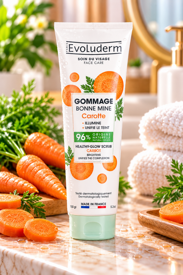 Gommage pour le visage - Bonne Mine Carotte - 150ml - 96% d'Ingrédients d'Origine Naturelle
