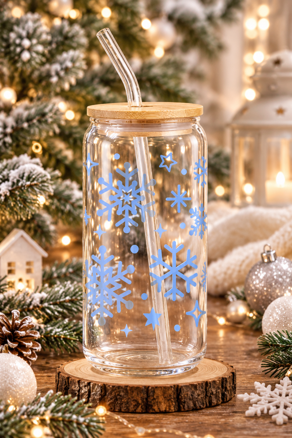 verre flocon de neige