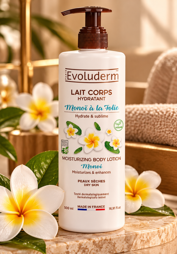 Lait Corps Hydratant Monoï à la Folie - 500 ml - Ingrédients d'Origine Naturelle