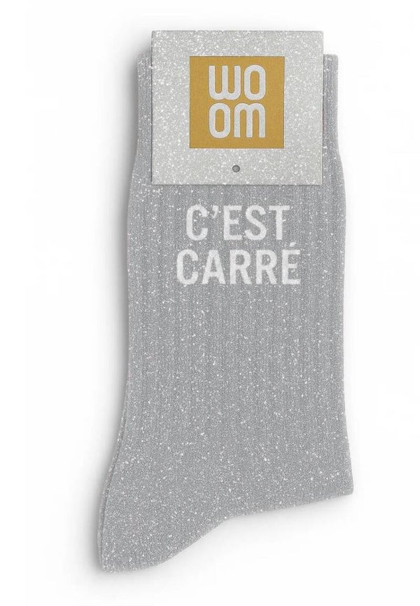 Chaussette à paillettes c’est carré