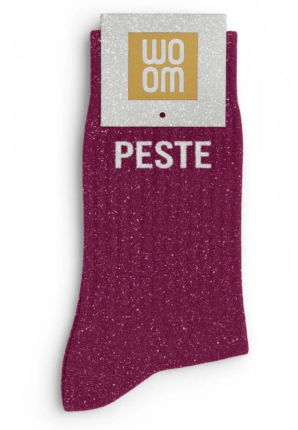 Chaussette à paillettes peste