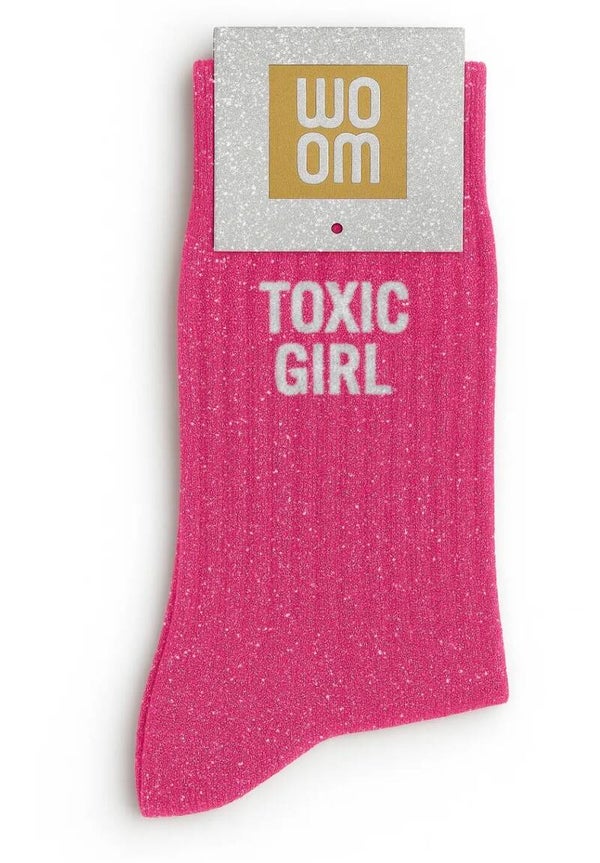 Chaussette à paillettes toxic girl