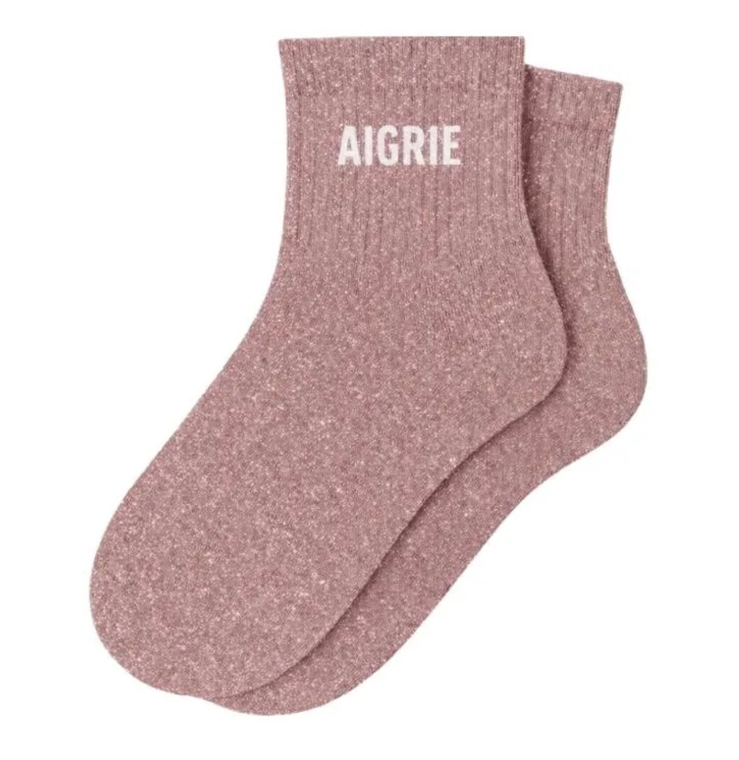 Chaussette à paillettes aigrie