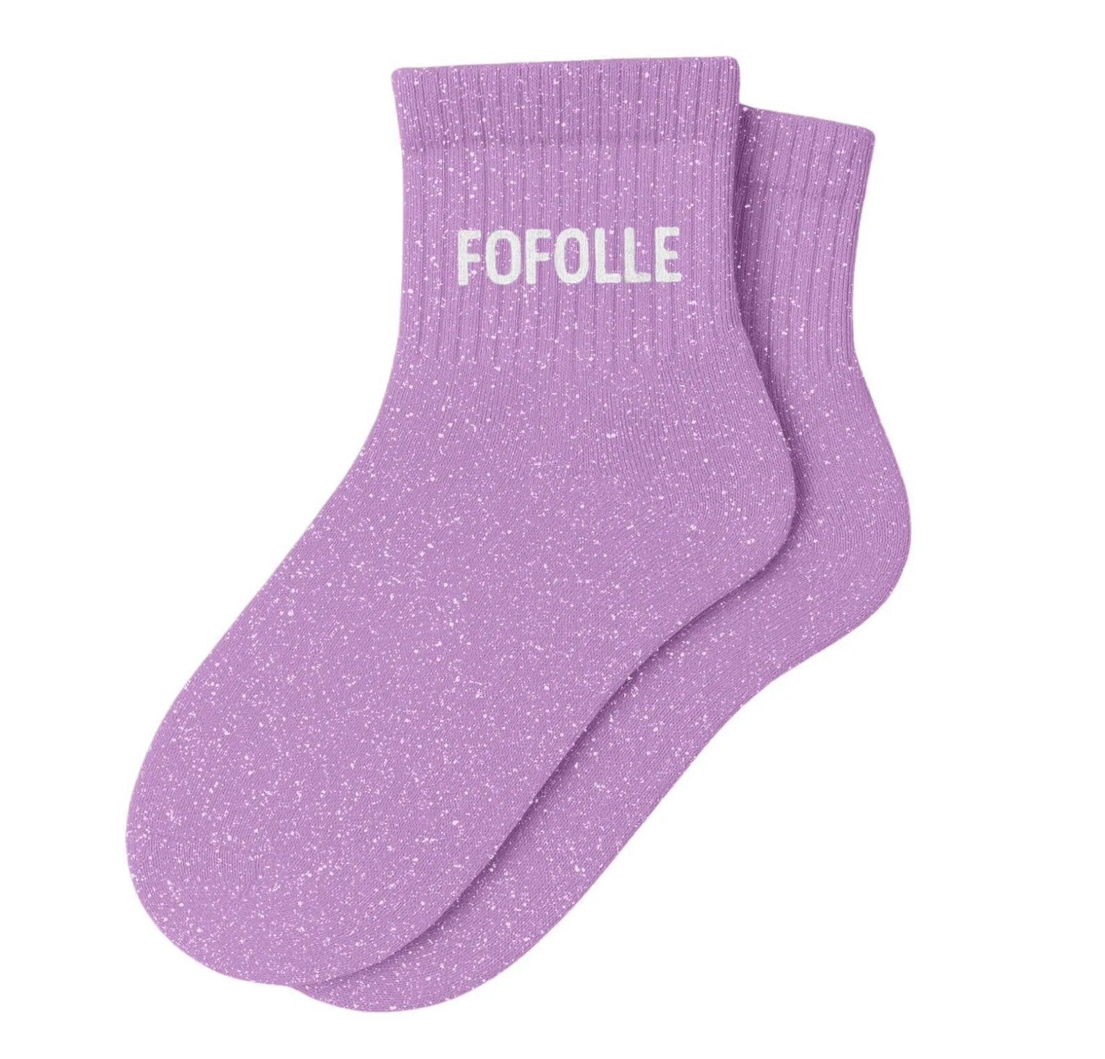 Chaussette à paillettes fofolle
