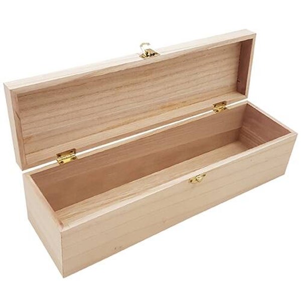 Wijnkist met scharnier voor 1 fles