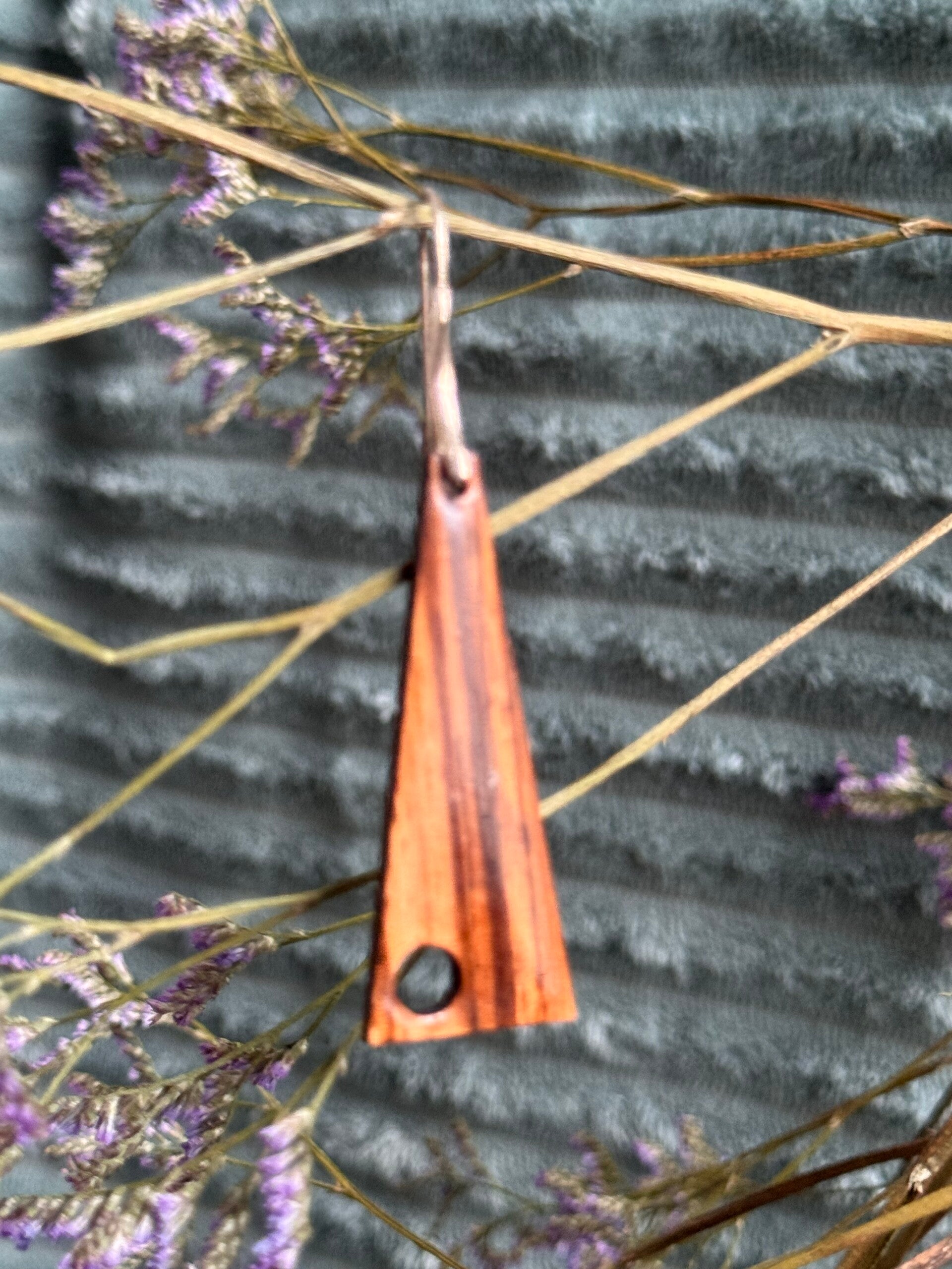 Oorbel Zebrawood zilver