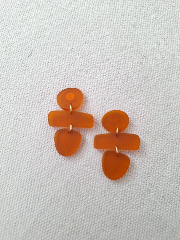 Oorbel Merle oranje