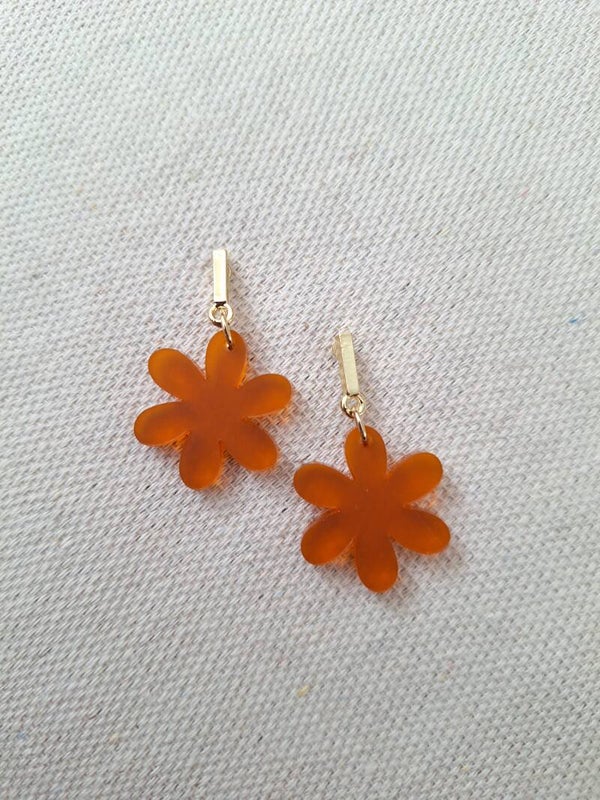 Oorbel Madelief oranje oranje