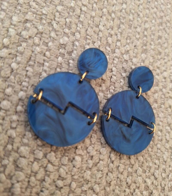 Oorbel Yael Parelmoer Blauw