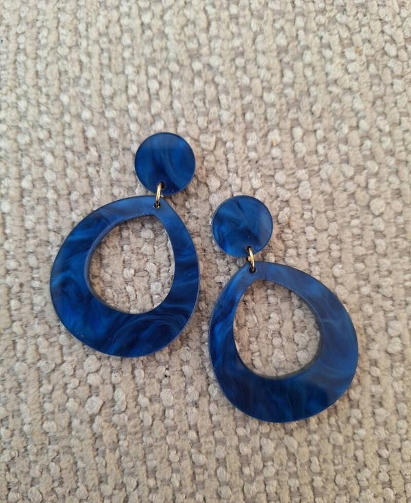 Oorbel Elle Parelmoer Blauw