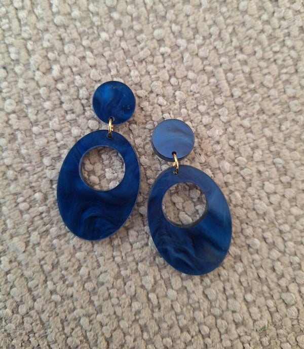 Oorbel Jacki Parelmoer Blauw