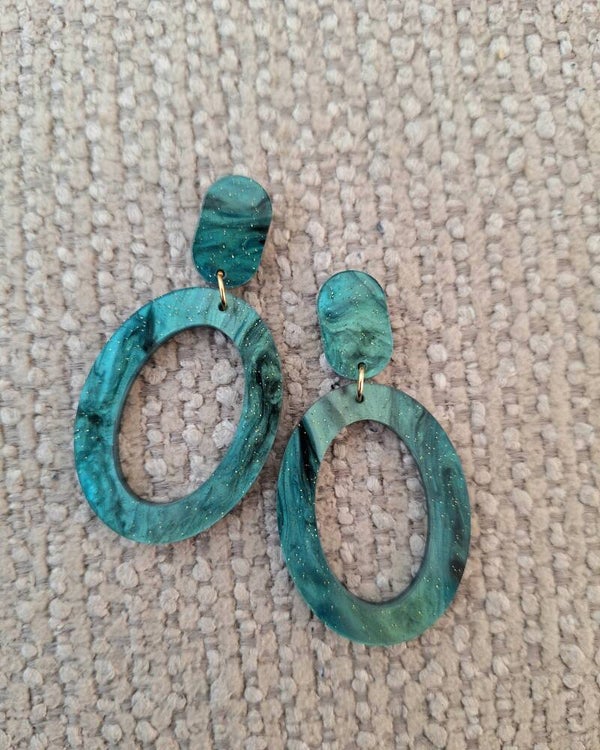 Oorbel Mara Zeegroen