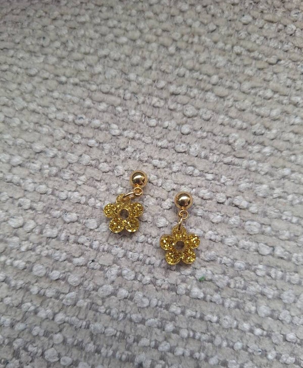 Oorbel Flower Glitter