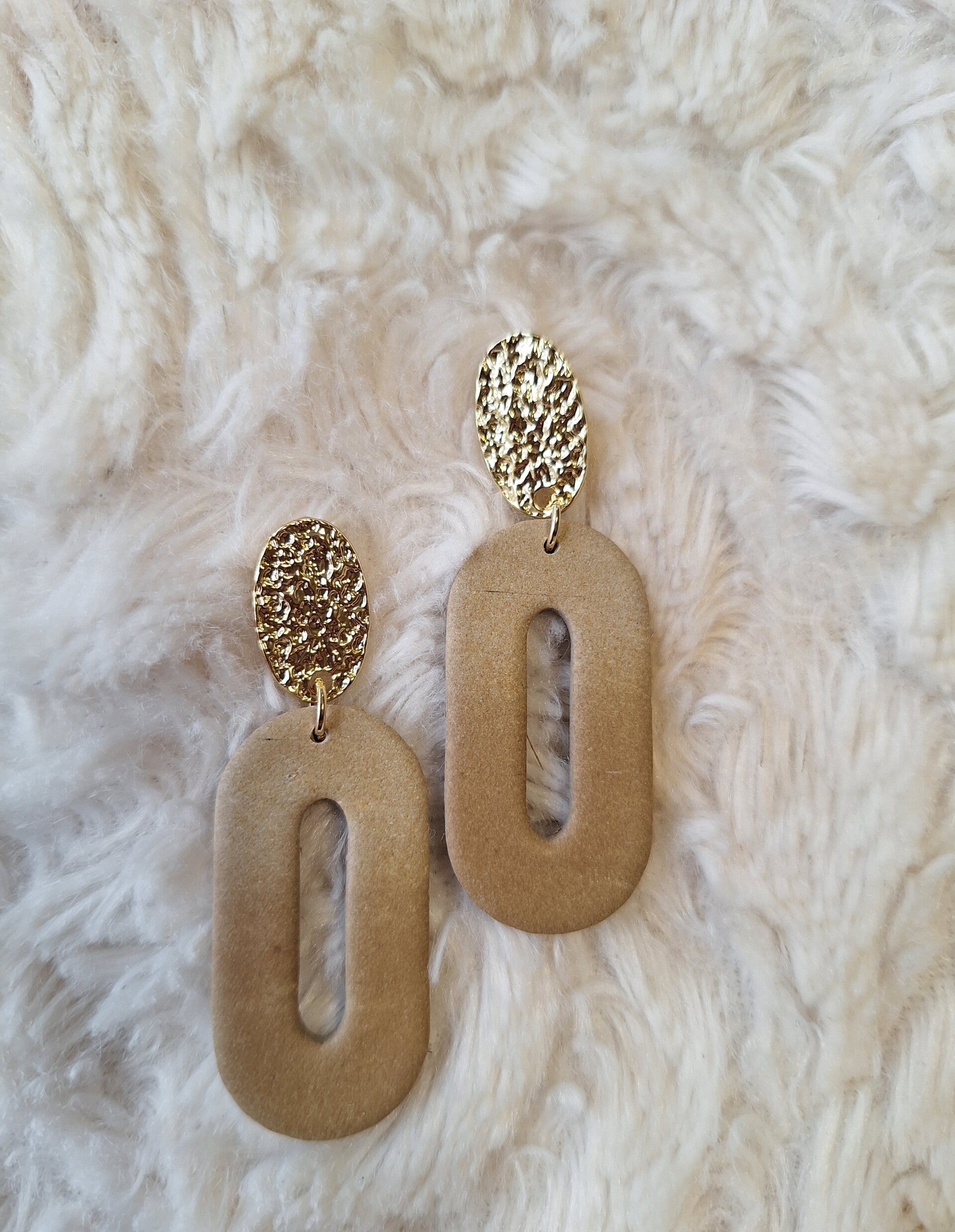 Oorbel Klei Bruintinten