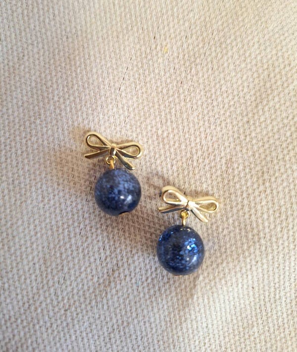 Parel rond glitter Blauw