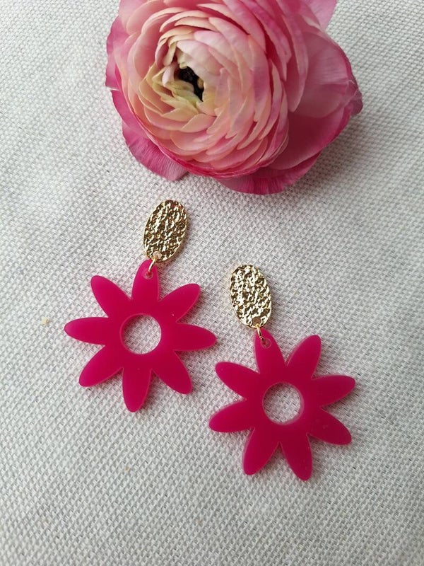 Oorbel Fleuri Roze