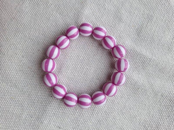 Bubbelarmband Streep Paars 1