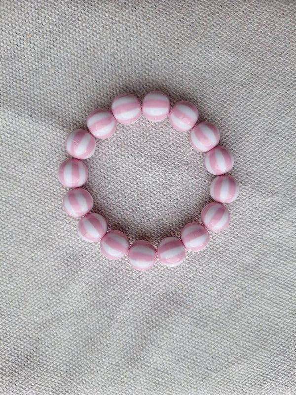 Bubbelarmband Streep Lichtroze