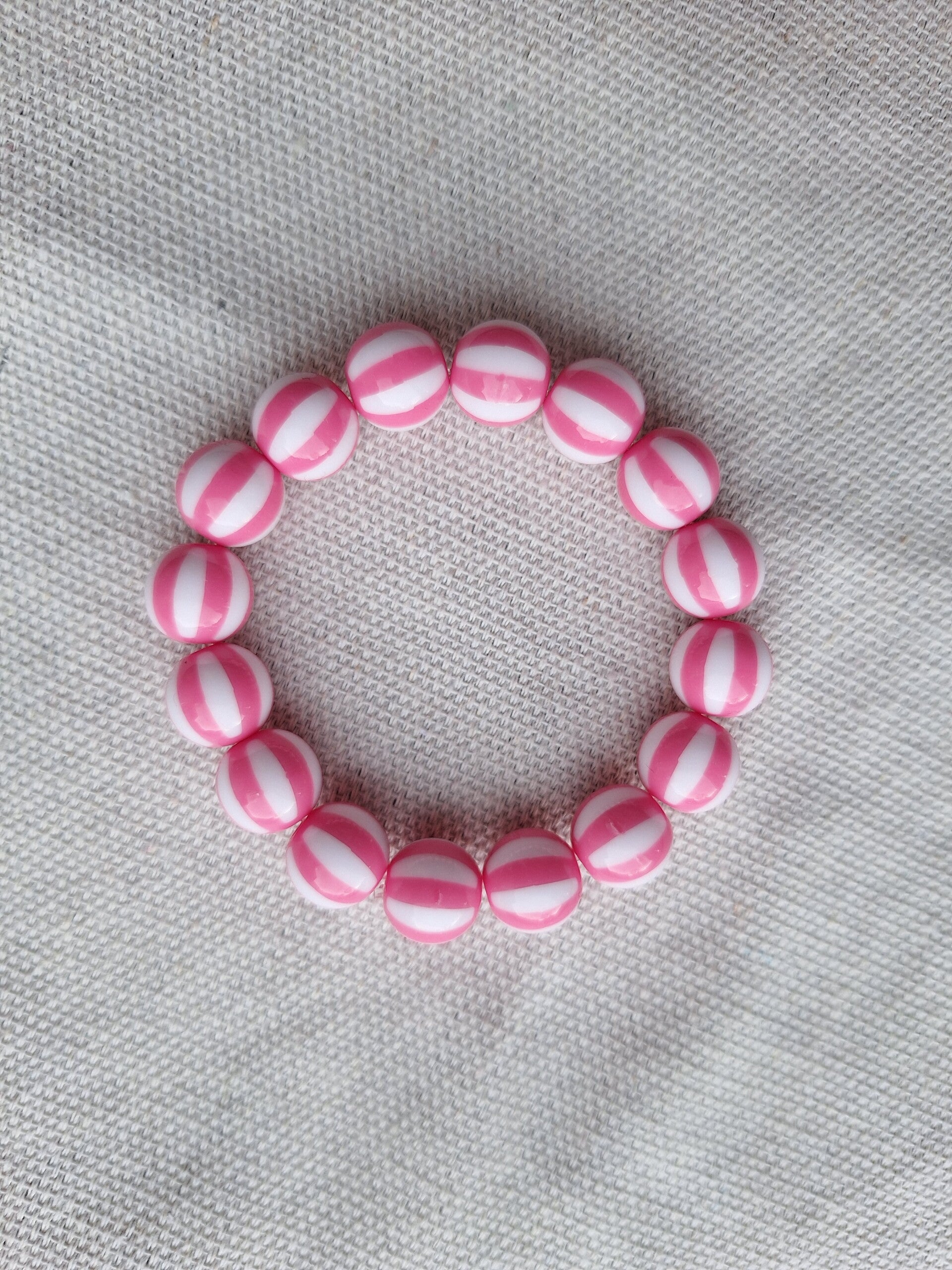 Bubbelarmband Streep Roze