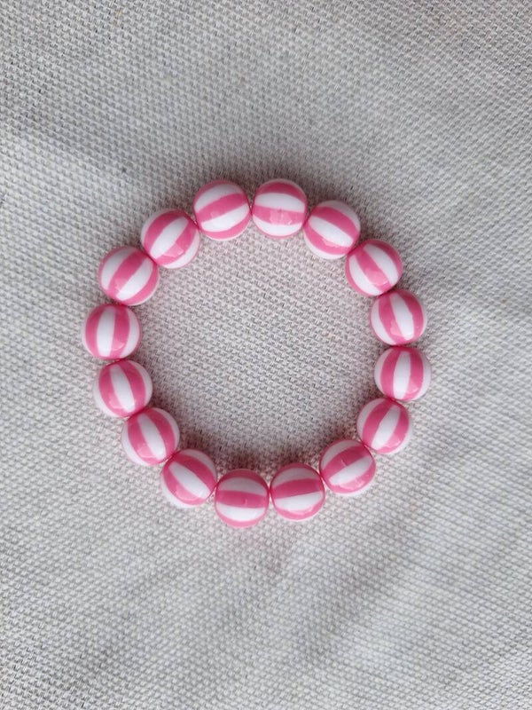 Bubbelarmband Streep Roze